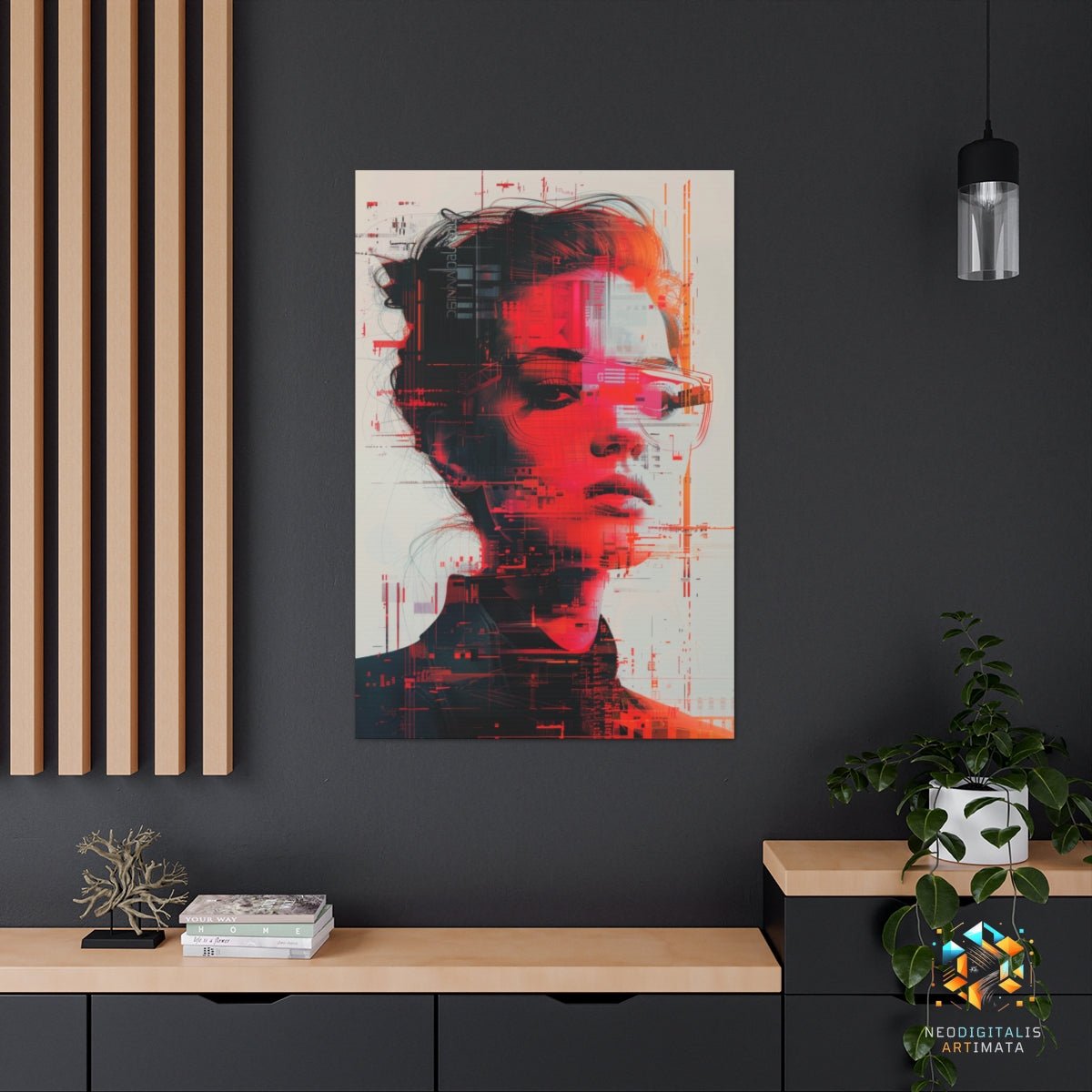 Digital Identity Echoes - Original Glitch Style Portrait Wall Art - NeoDIGITALis ARTimata