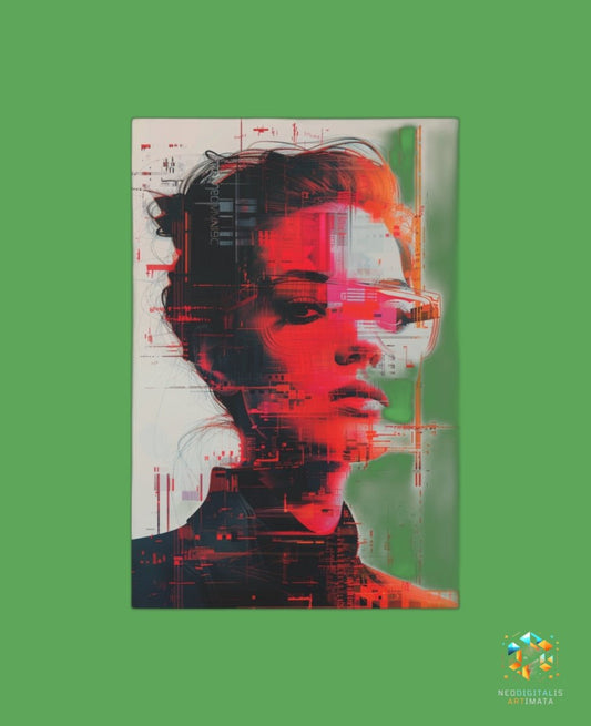 Digital Identity Echoes - Original Glitch Style Portrait Wall Art - NeoDIGITALis ARTimata