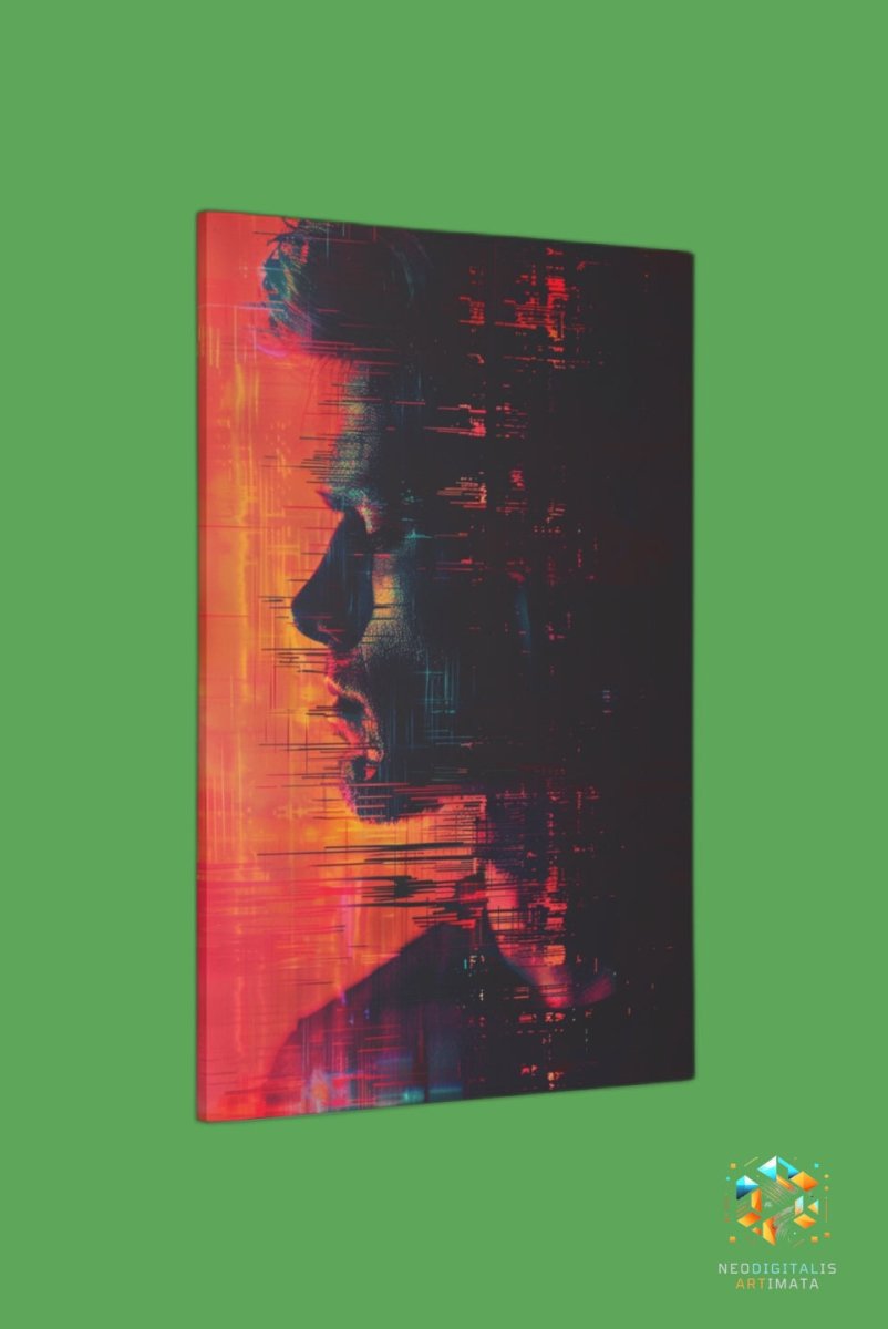 Digital Pulse Echoes - Original Glitch Style Portrait Wall Art - NeoDIGITALis ARTimata