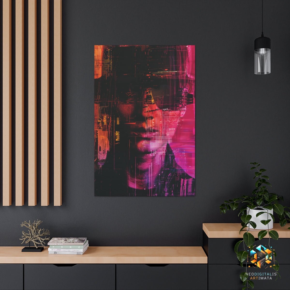 Digital Pulse Fusion - Original Glitch Style Portrait Wall Art - NeoDIGITALis ARTimata