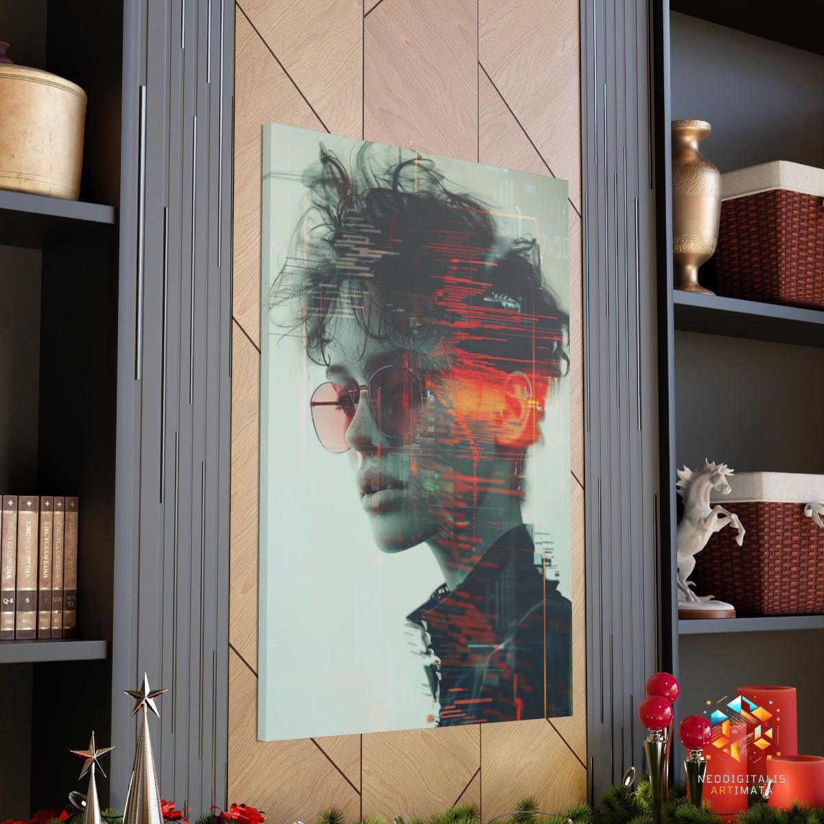 Digital Pulse Portrait - Original Glitch Style Portrait Wall Art - NeoDIGITALis ARTimata