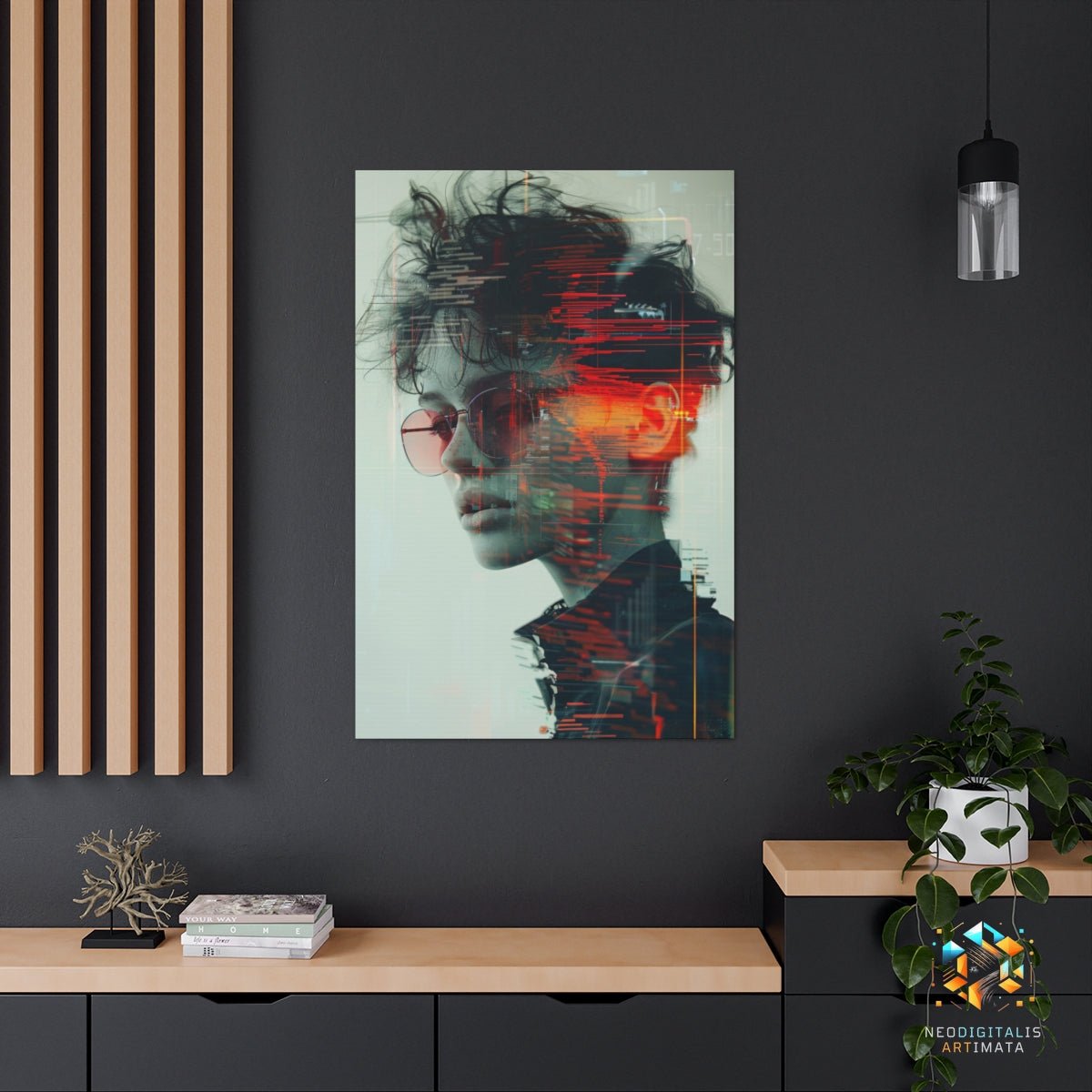 Digital Pulse Portrait - Original Glitch Style Portrait Wall Art - NeoDIGITALis ARTimata