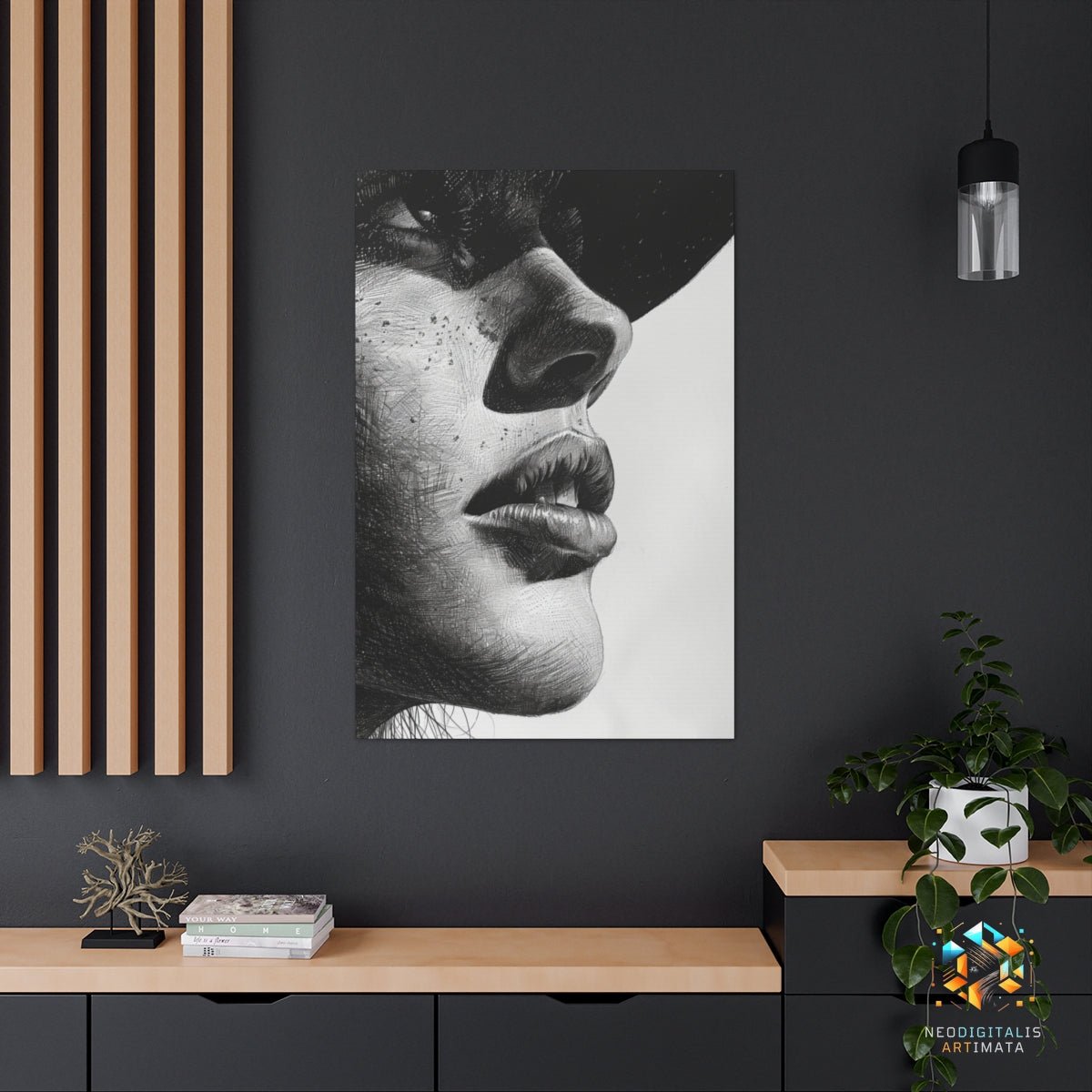 Dot Depth Drama - Original Stippling Style Portrait Wall Art - NeoDIGITALis ARTimata