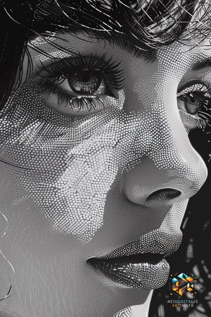 Dot Depth Expressions - Original Stippling Style Portrait Wall Art