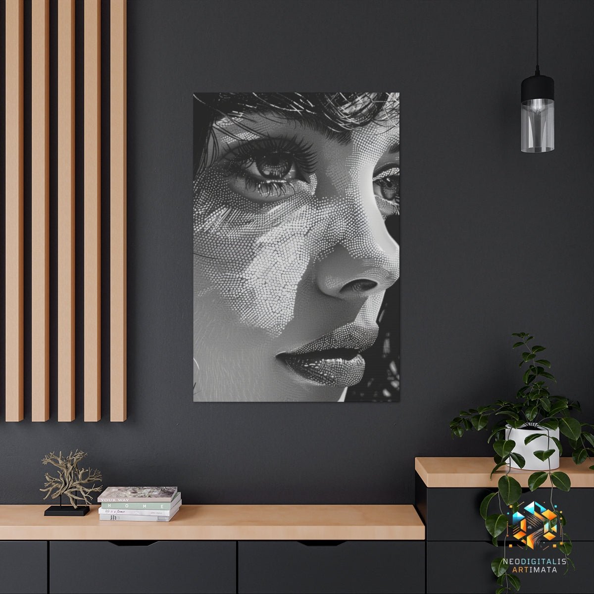 Dot Depth Expressions - Original Stippling Style Portrait Wall Art - NeoDIGITALis ARTimata