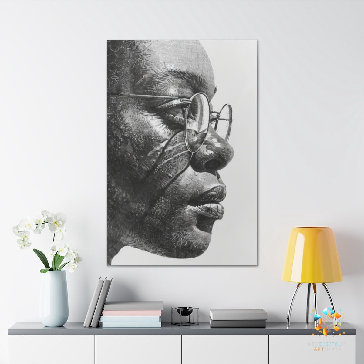 Dot Depth Reflections - Original Stippling Style Portrait Wall Art - NeoDIGITALis ARTimata