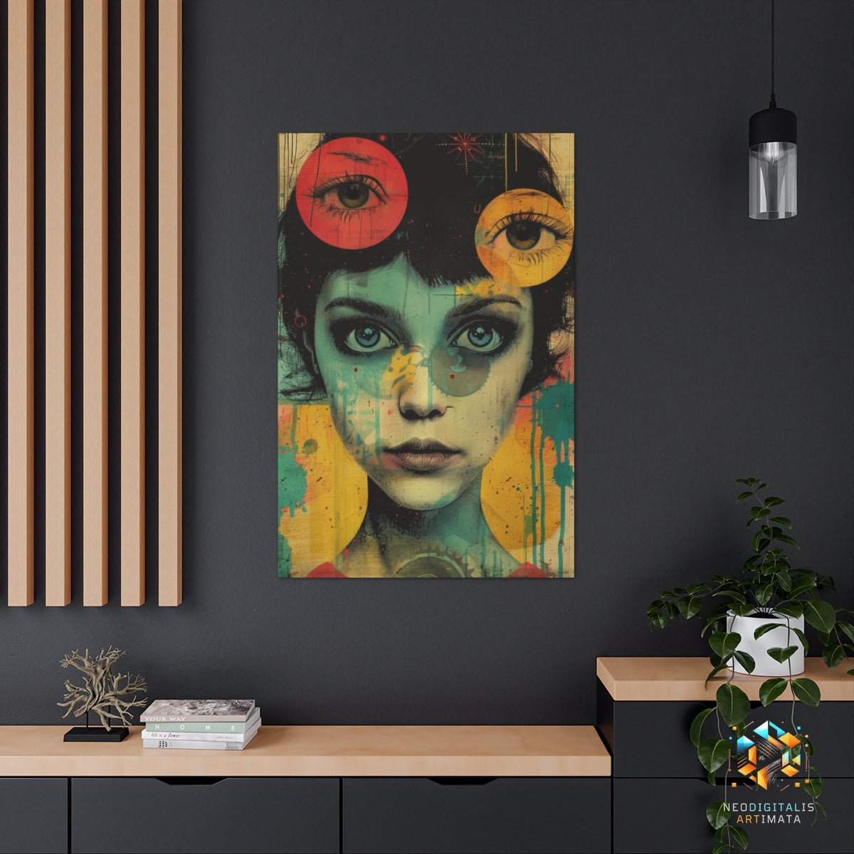 Dreamscape Orbs - Original Pop Surrealism Style Portrait Wall Art - NeoDIGITALis ARTimata