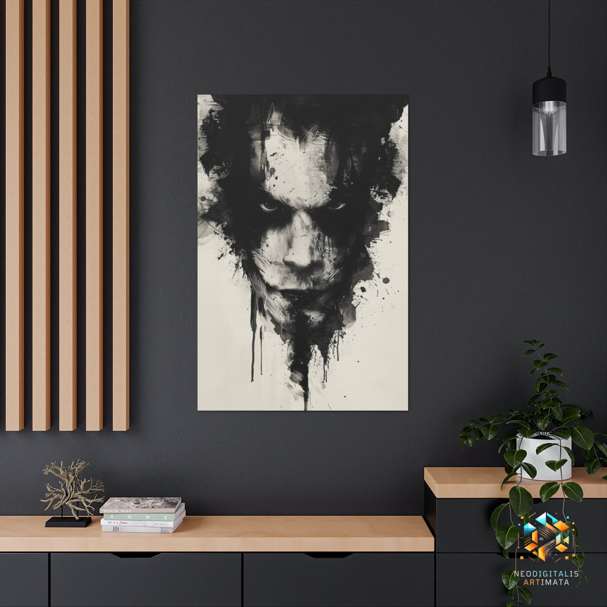 Ink Shadow Echoes - Original Rorschach Ink_blots Style Portrait Wall Art