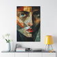 Earthy Geometric Glimpse - Original Cubism Style Portrait Wall Art - NeoDIGITALis ARTimata