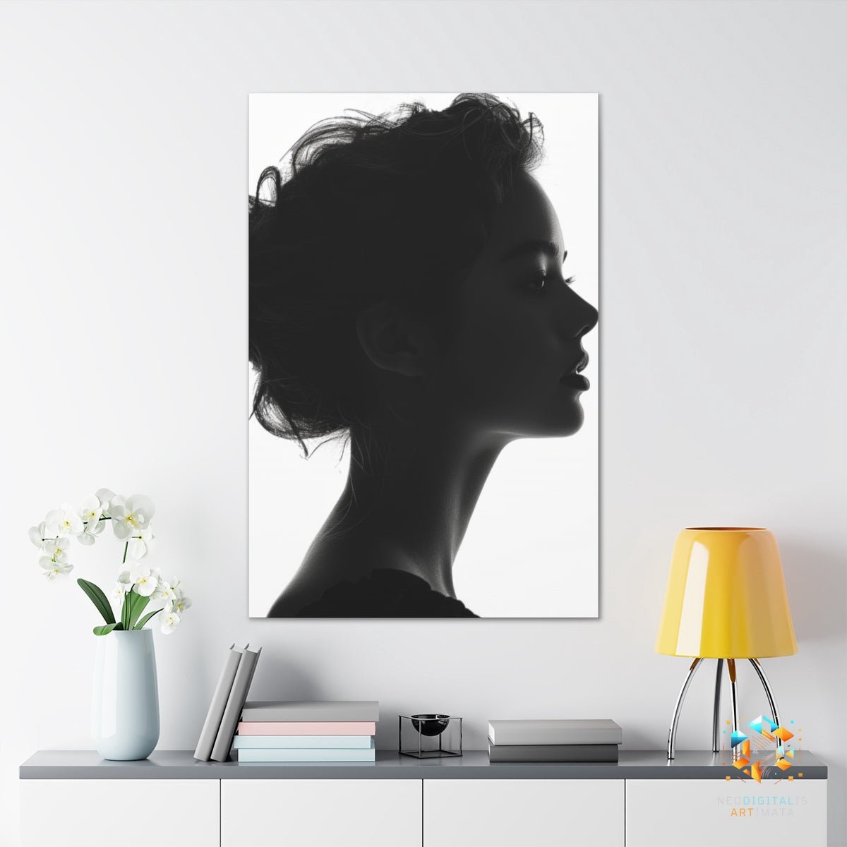 Elevated Contemplation Art - Original Silhouette Style Portrait Wall Art - NeoDIGITALis ARTimata