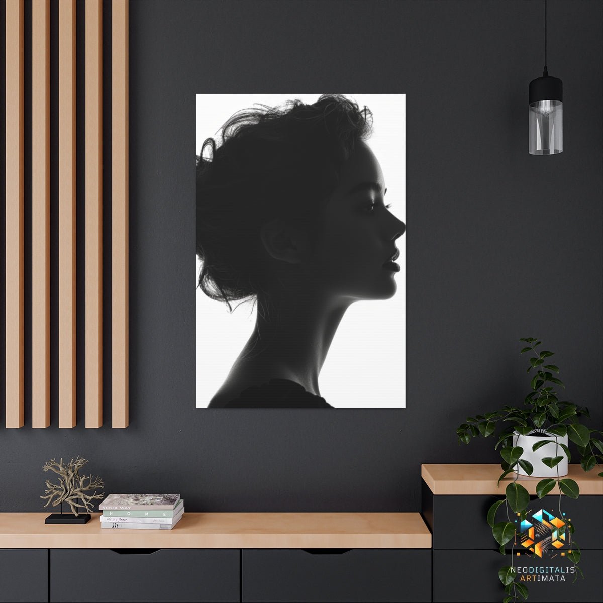 Elevated Contemplation Art - Original Silhouette Style Portrait Wall Art - NeoDIGITALis ARTimata