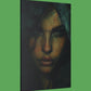 Emerald Edge Enigma - Original Low Poly Style Portrait Wall Art - NeoDIGITALis ARTimata