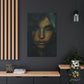 Emerald Edge Enigma - Original Low Poly Style Portrait Wall Art - NeoDIGITALis ARTimata