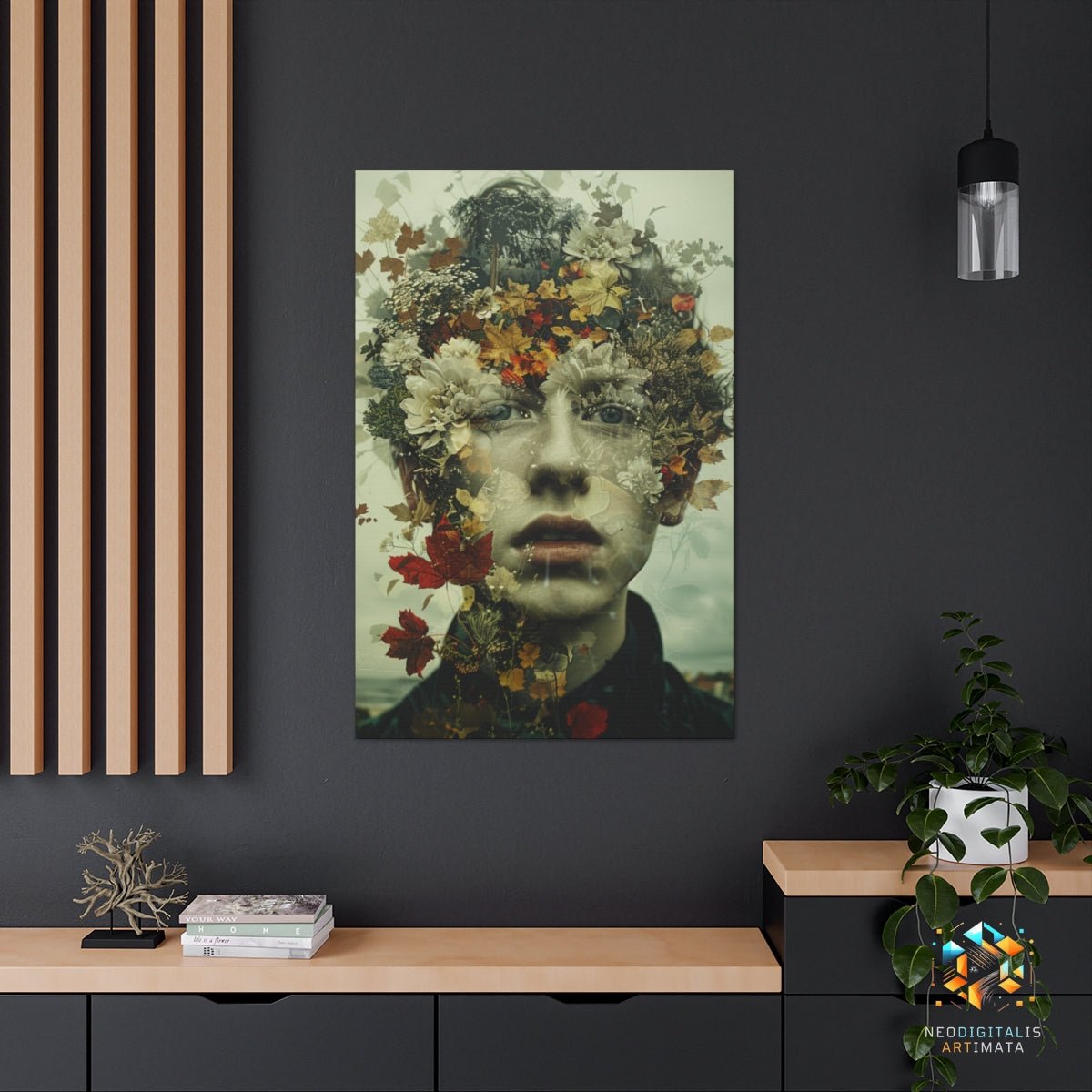 Eternal Nature's Embrace - Original Surrealism Style Portrait Wall Art - NeoDIGITALis ARTimata