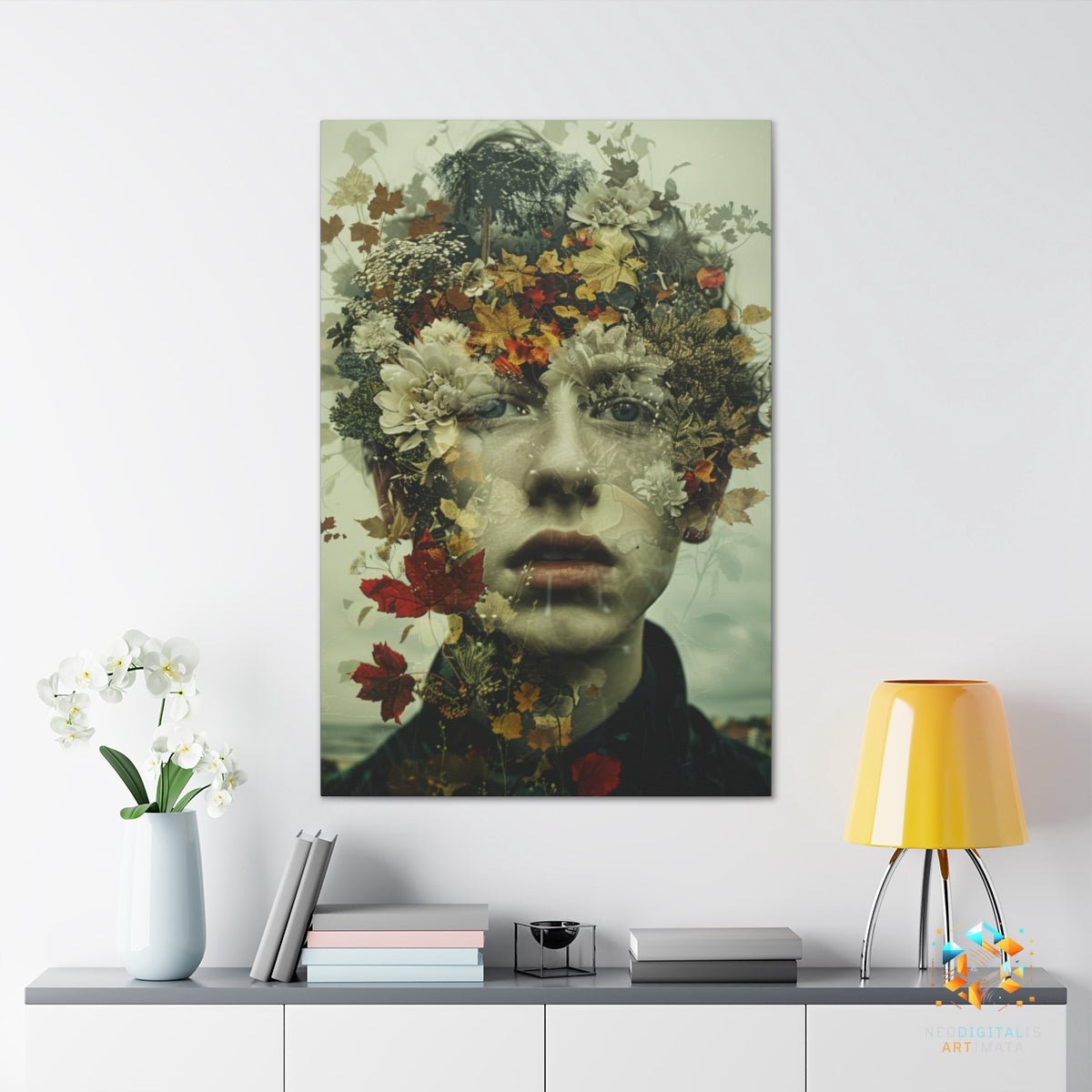 Eternal Nature's Embrace - Original Surrealism Style Portrait Wall Art - NeoDIGITALis ARTimata