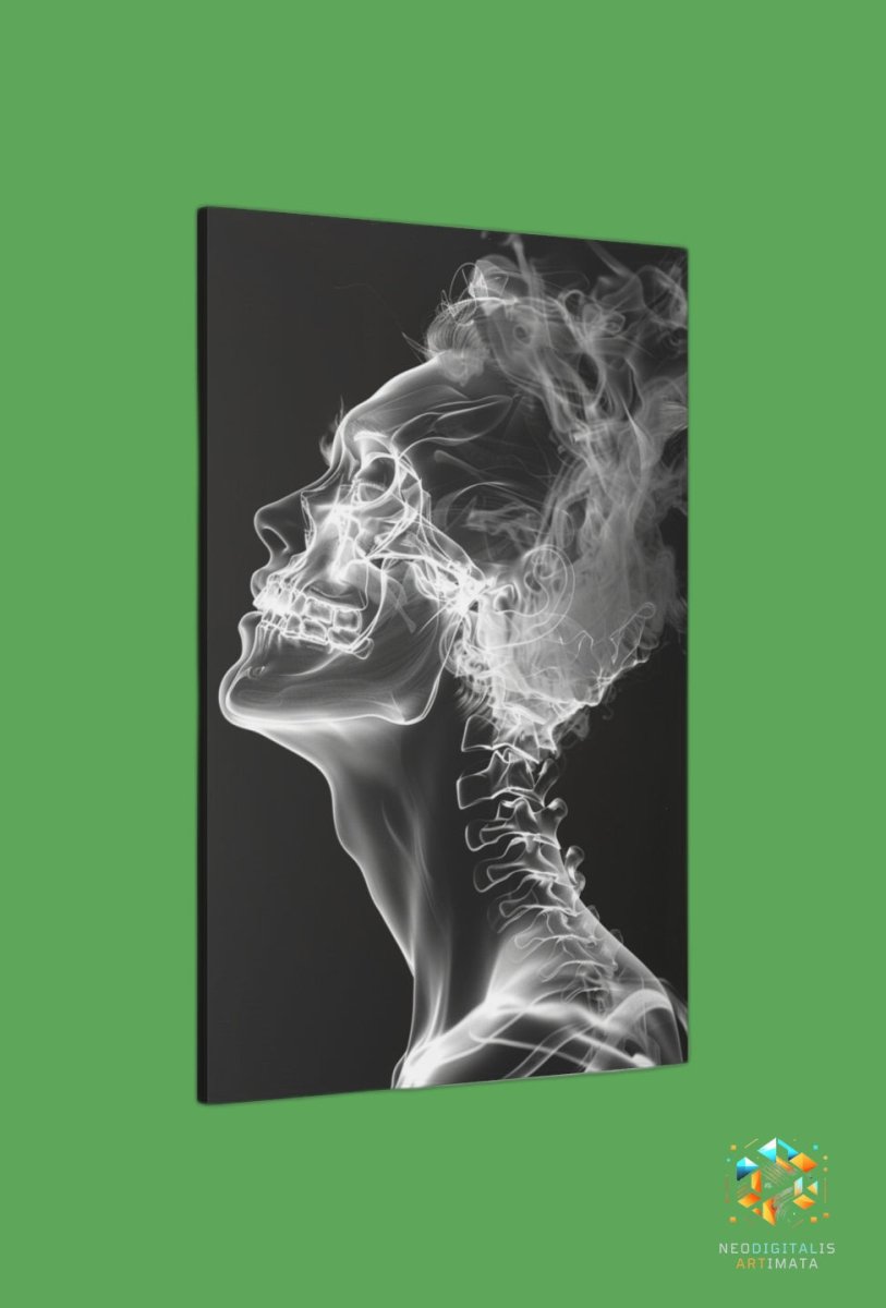 Ethereal Bone Dance - Original X-ray effect Style Portrait Wall Art - NeoDIGITALis ARTimata