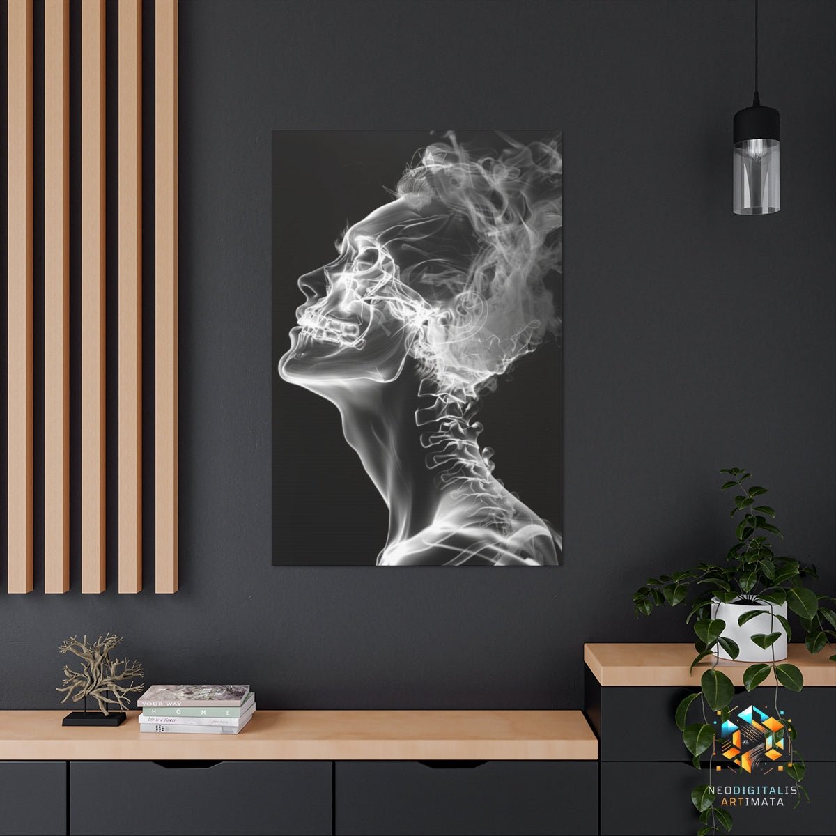 Ethereal Bone Dance - Original X-ray effect Style Portrait Wall Art - NeoDIGITALis ARTimata