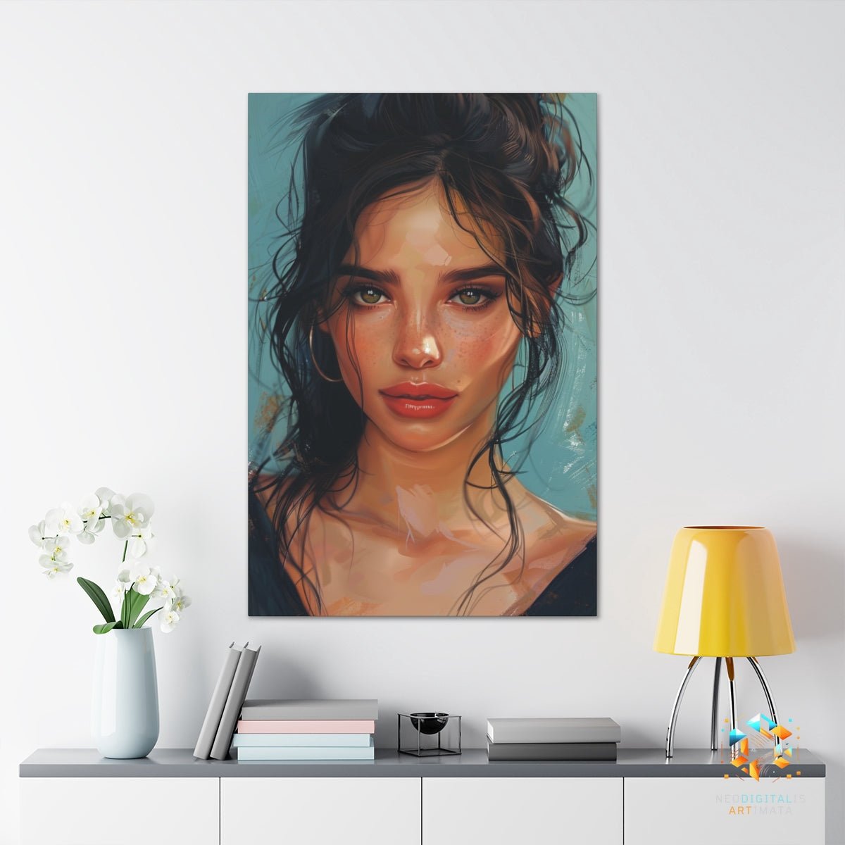 Eyes of Enchantment - Original Vexel Style Portrait Wall Art - NeoDIGITALis ARTimata