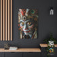 Feathered Spirit Echoes - Original Wayang Style Portrait Wall Art - NeoDIGITALis ARTimata