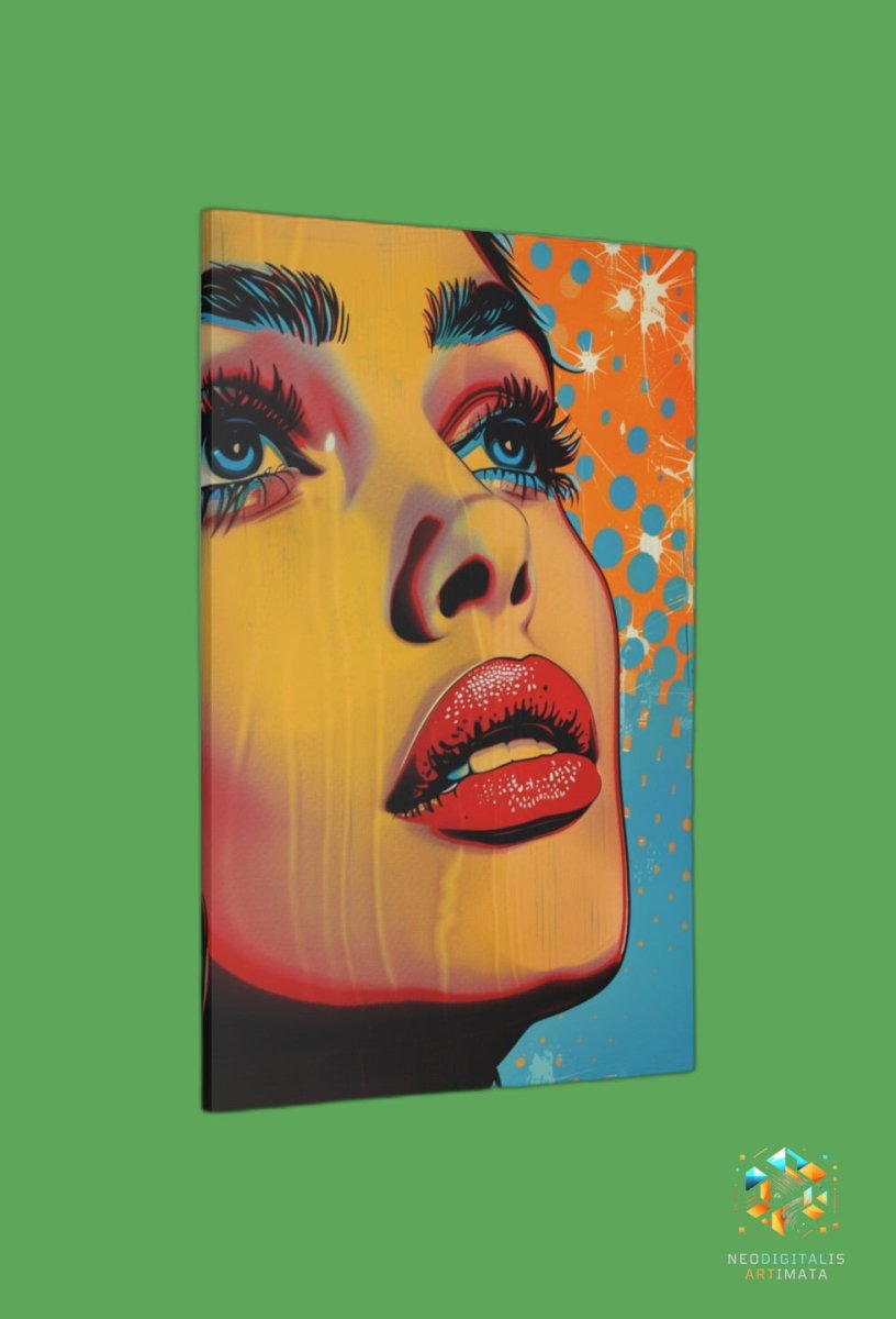 Fiery Glam Gaze - Original Pop Style Portrait Wall Art - NeoDIGITALis ARTimata