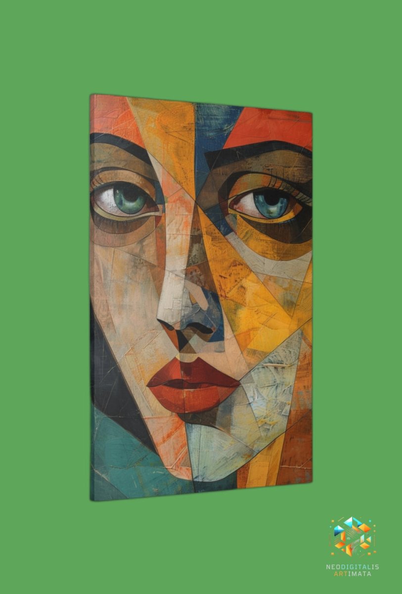 Fragmented Gaze Gallery - Original Cubism Style Portrait Wall Art - NeoDIGITALis ARTimata