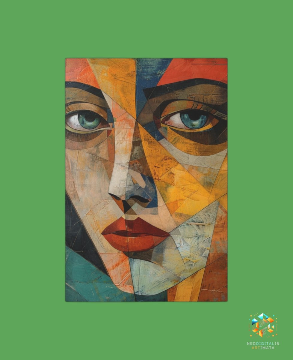 Fragmented Gaze Gallery - Original Cubism Style Portrait Wall Art - NeoDIGITALis ARTimata