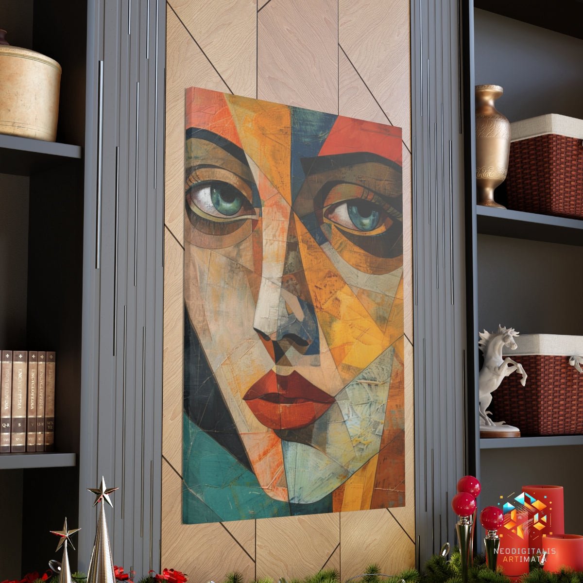 Fragmented Gaze Gallery - Original Cubism Style Portrait Wall Art - NeoDIGITALis ARTimata