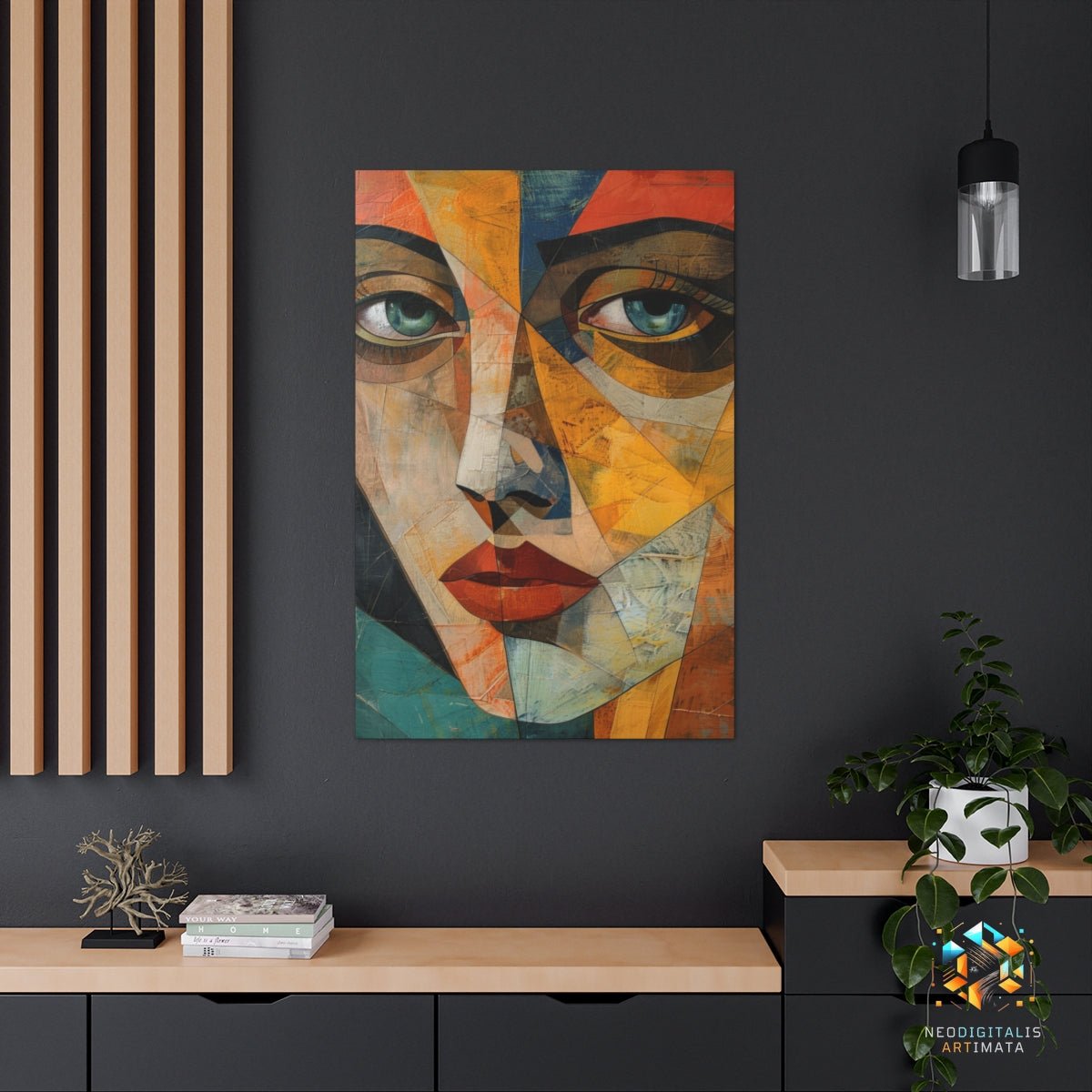 Fragmented Gaze Gallery - Original Cubism Style Portrait Wall Art - NeoDIGITALis ARTimata