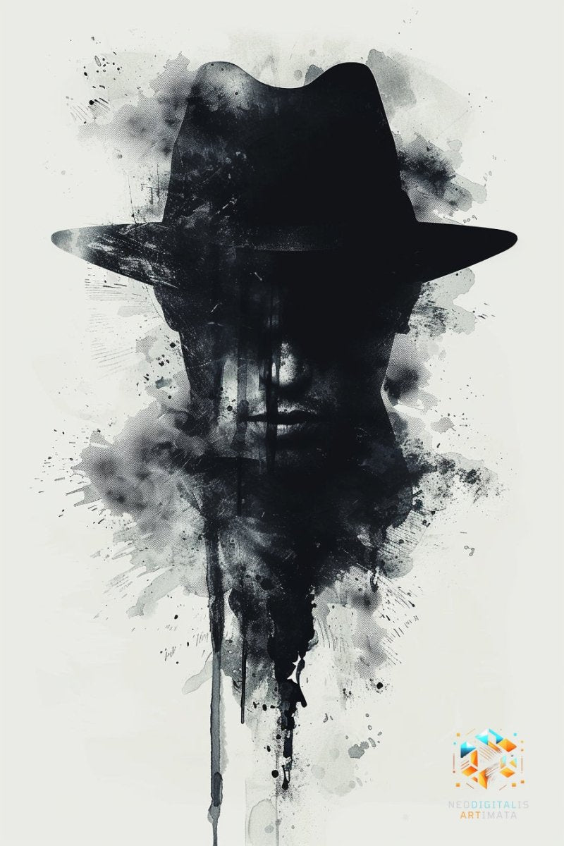 Ink Shadow Silhouette - Original Rorschach Ink_blots Style Portrait Wall Art - NeoDIGITALis ARTimata