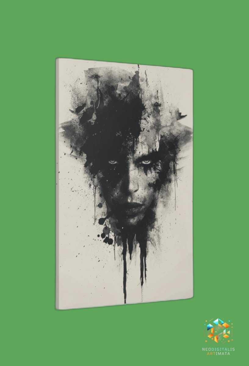 Ink Veiled Depths - Original Rorschach Ink_blots Style Portrait Wall Art - NeoDIGITALis ARTimata