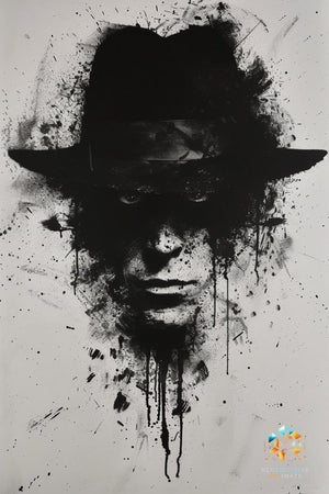 Inked Silhouette Secrets - Original Rorschach Ink_blots Style Portrait Wall Art