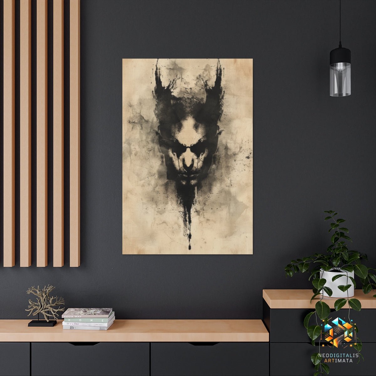 Intrigue Shadowplay - Original Rorschach Ink_blots Style Portrait Wall Art - NeoDIGITALis ARTimata