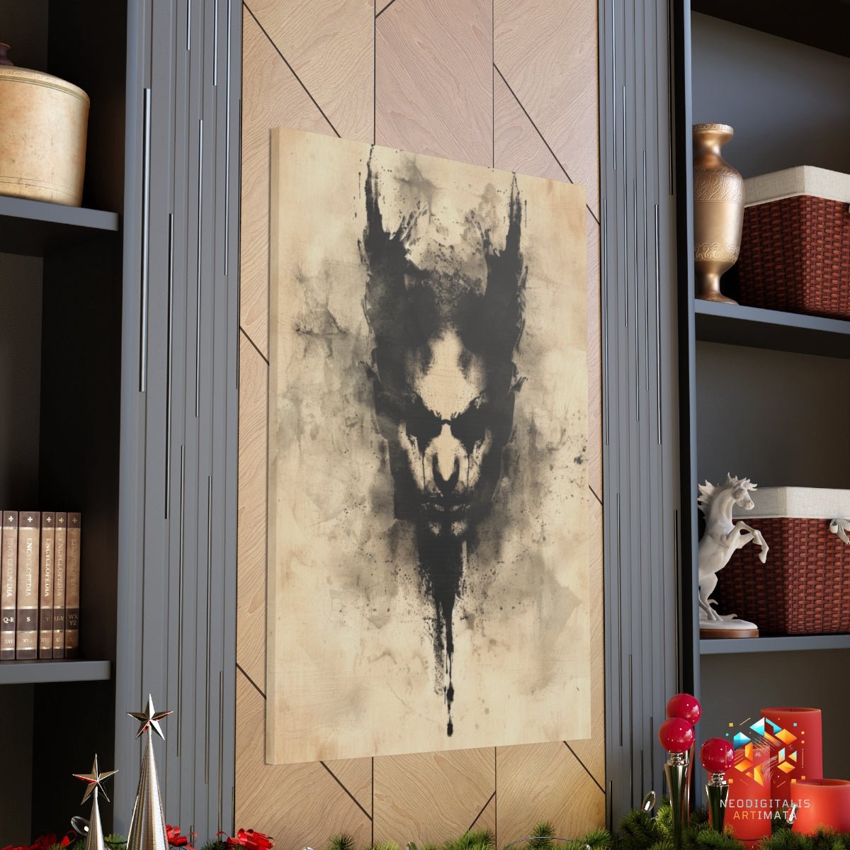 Intrigue Shadowplay - Original Rorschach Ink_blots Style Portrait Wall Art - NeoDIGITALis ARTimata