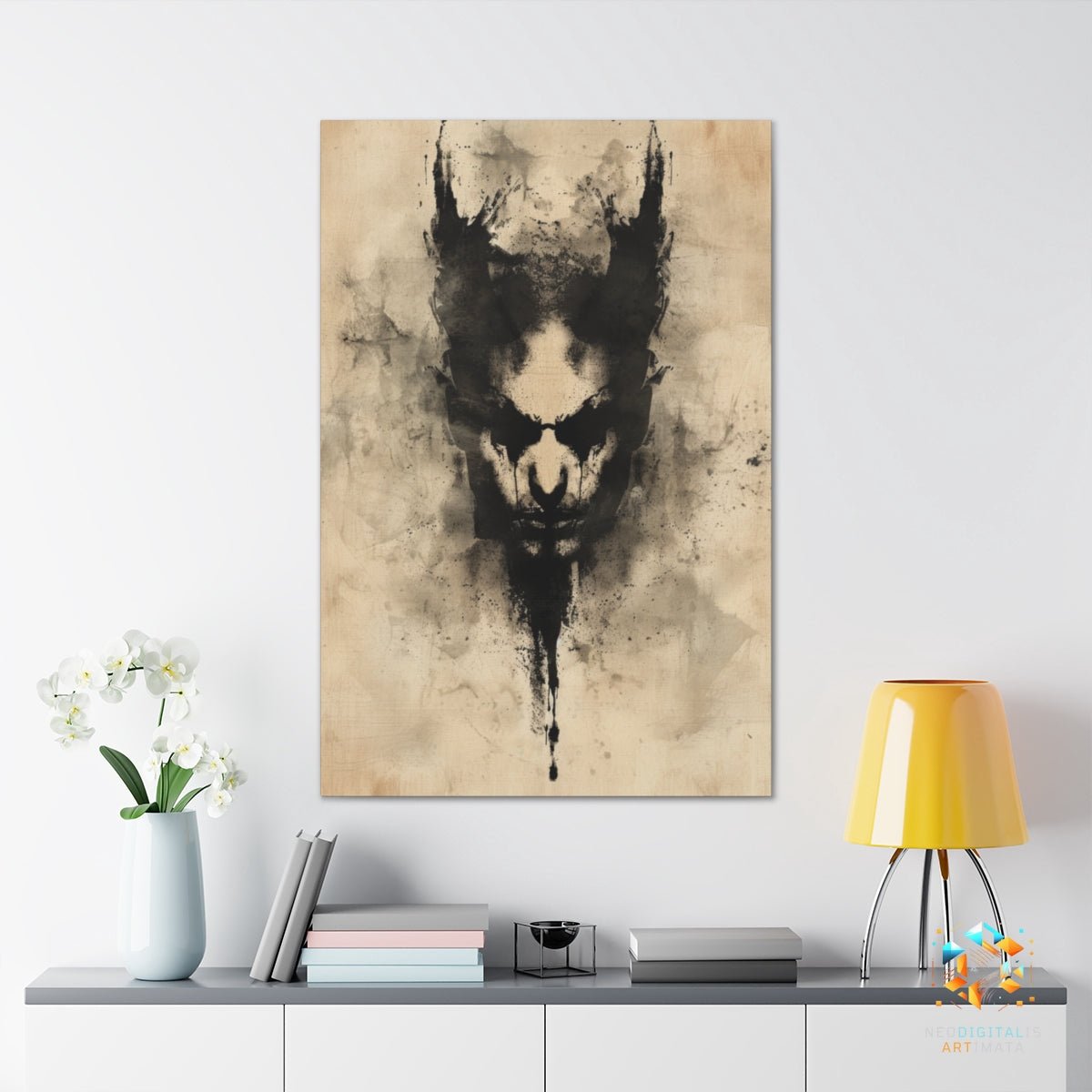 Intrigue Shadowplay - Original Rorschach Ink_blots Style Portrait Wall Art - NeoDIGITALis ARTimata