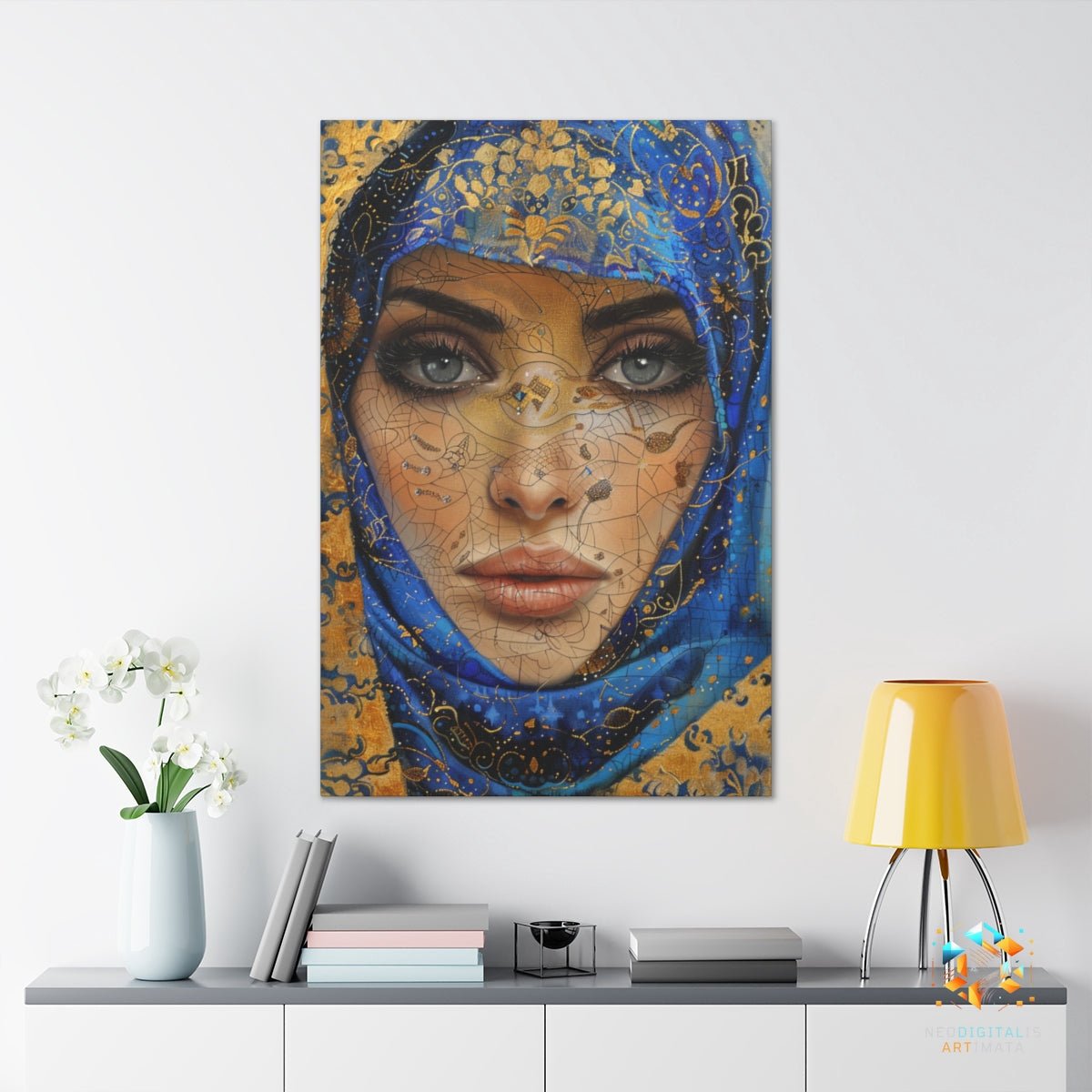 Mosaic Elegance Portrait - Original Arabesque Style Portrait Wall Art - NeoDIGITALis ARTimata