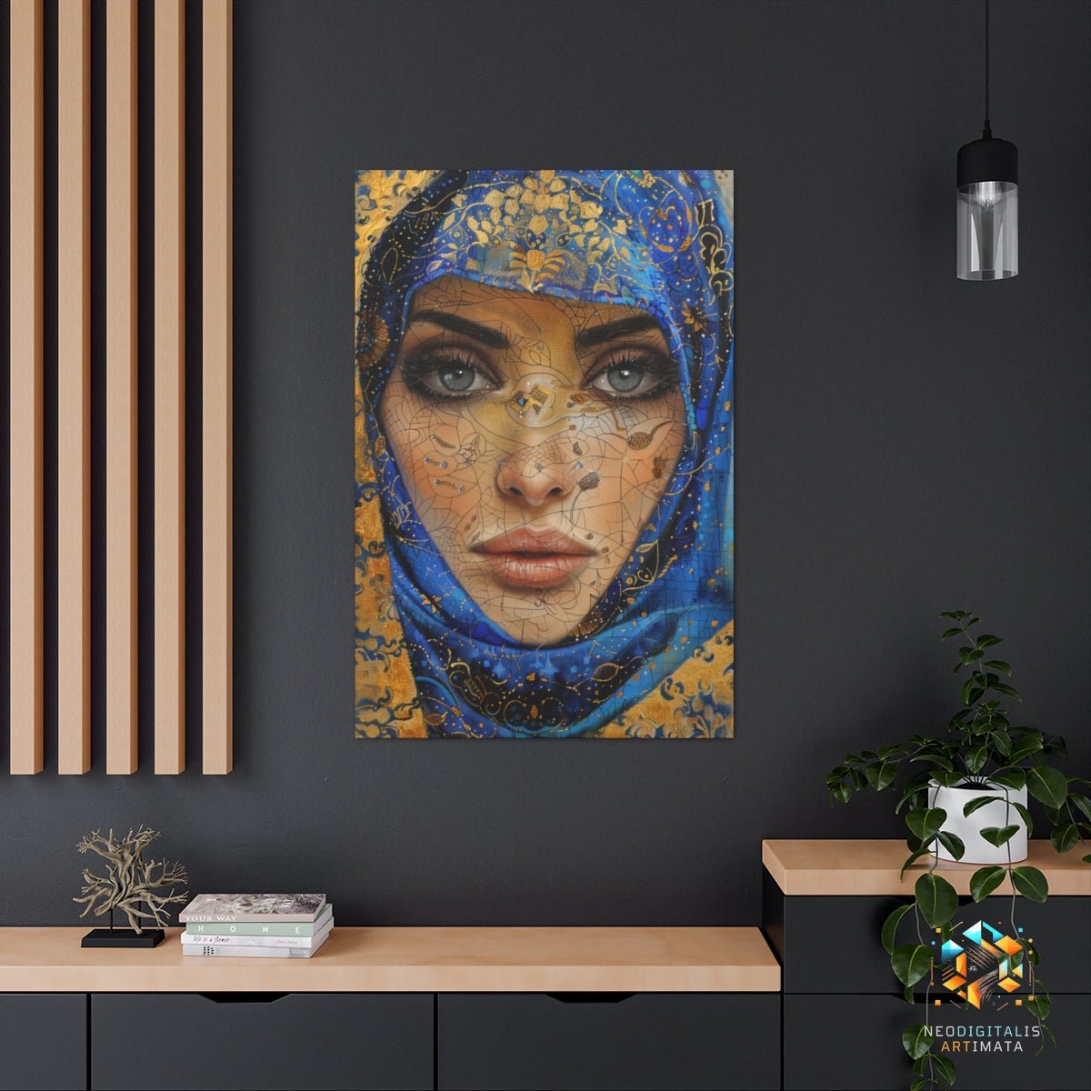 Mosaic Elegance Portrait - Original Arabesque Style Portrait Wall Art - NeoDIGITALis ARTimata