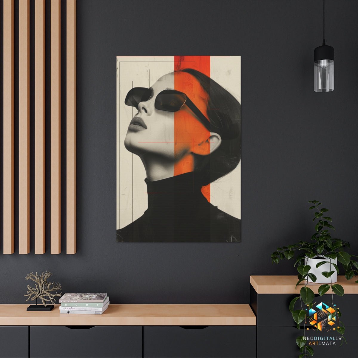 Mystic Modern Muse - Original Bauhaus Style Portrait Wall Art - NeoDIGITALis ARTimata