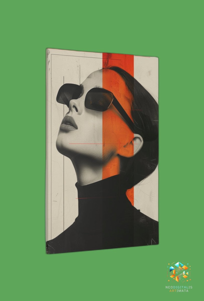 Mystic Modern Muse - Original Bauhaus Style Portrait Wall Art - NeoDIGITALis ARTimata