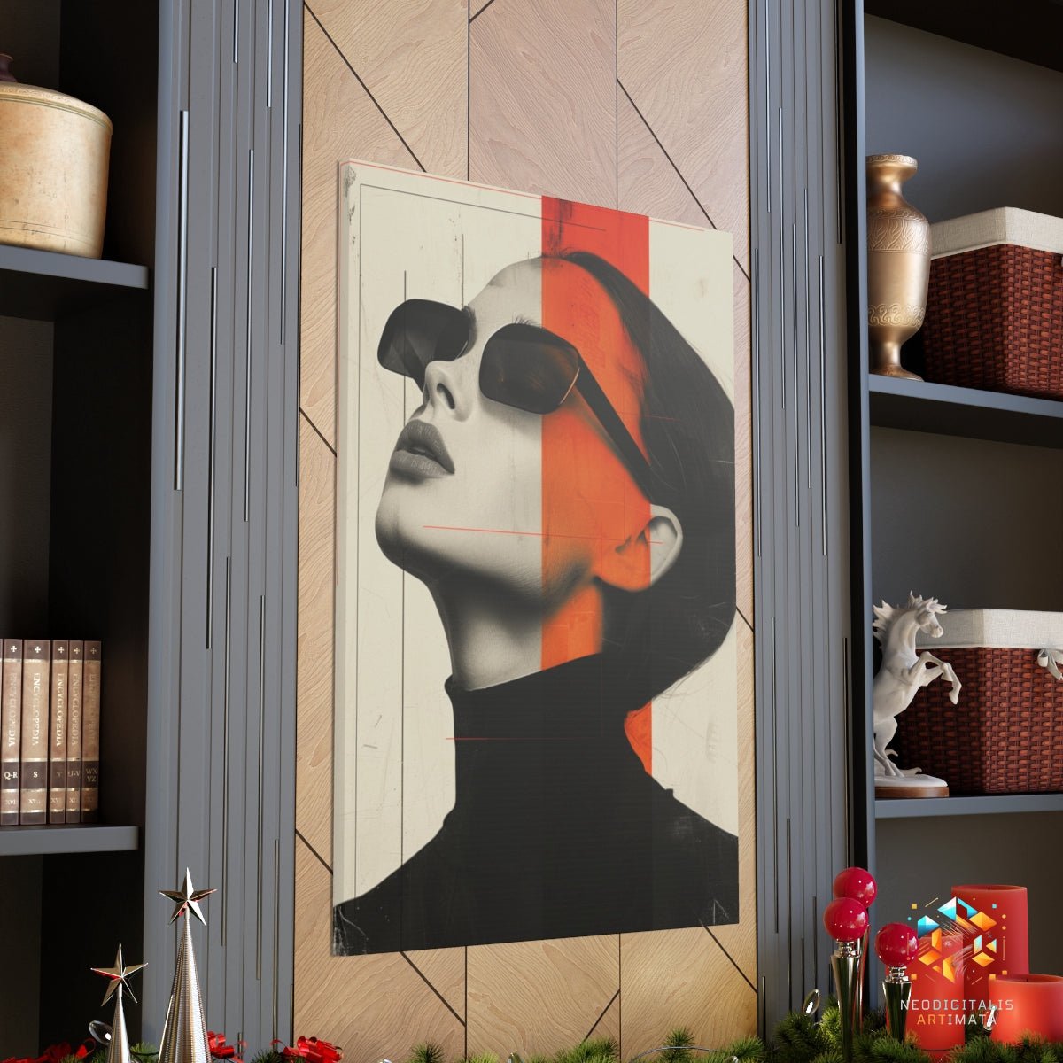 Mystic Modern Muse - Original Bauhaus Style Portrait Wall Art - NeoDIGITALis ARTimata