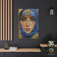 Mystic Veil Majesty - Original Arabesque Style Portrait Wall Art - NeoDIGITALis ARTimata