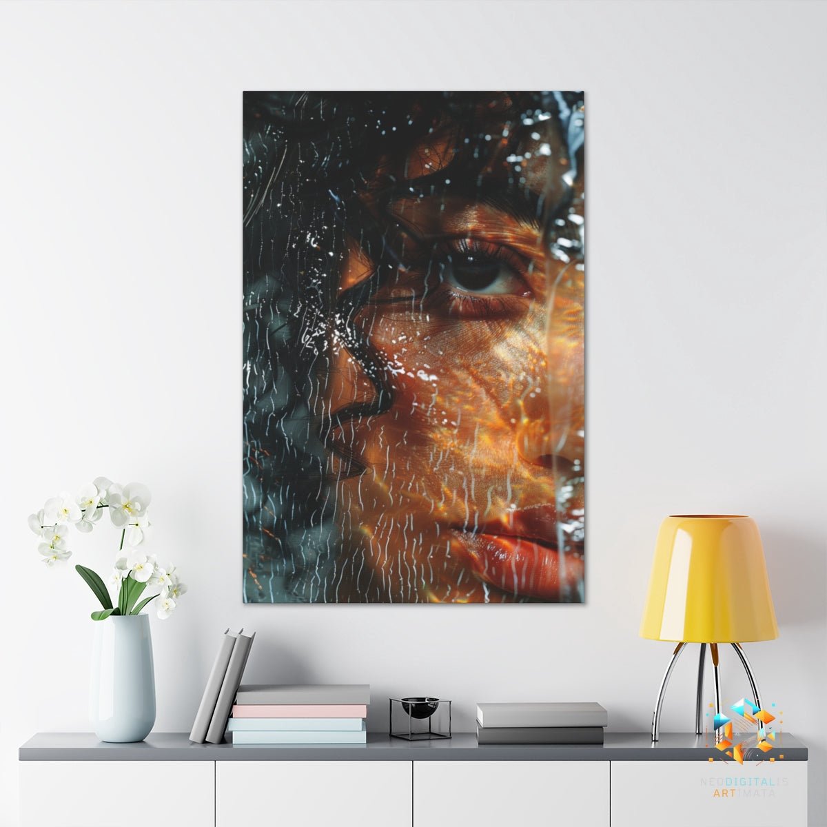 Mystic Veil Portrait - Original Bubble Wrap Style Portrait Wall Art - NeoDIGITALis ARTimata