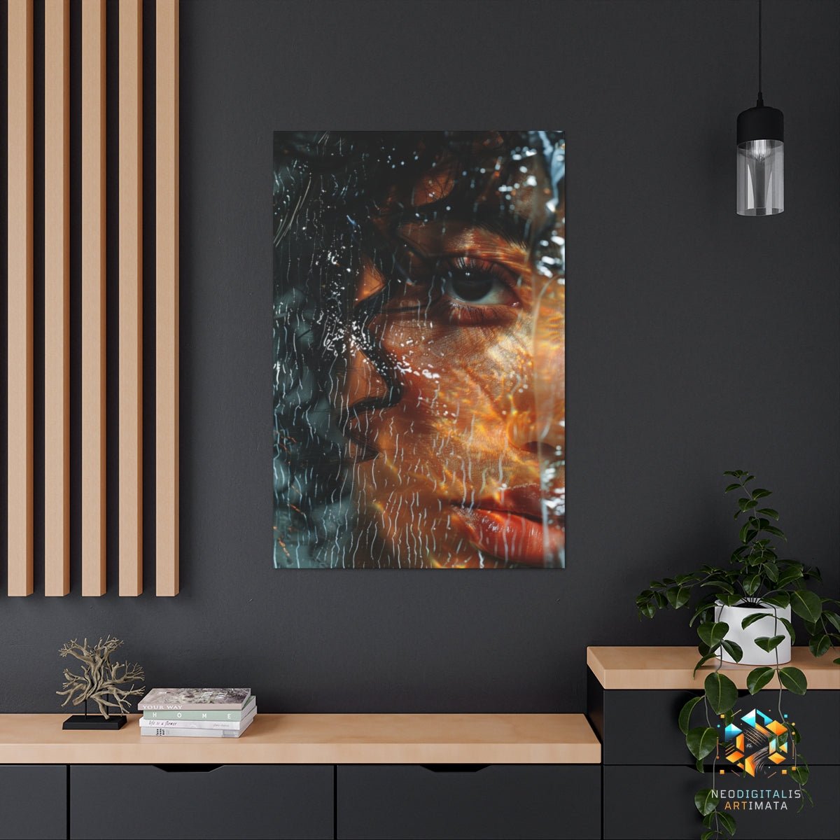 Mystic Veil Portrait - Original Bubble Wrap Style Portrait Wall Art - NeoDIGITALis ARTimata