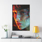 Neon Cipher Vision - Original Glitch Style Portrait Wall Art - NeoDIGITALis ARTimata