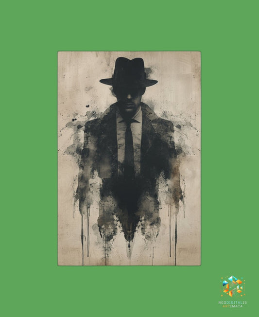 Noir Echoes Unfold - Original Rorschach Ink_blots Style Portrait Wall Art - NeoDIGITALis ARTimata