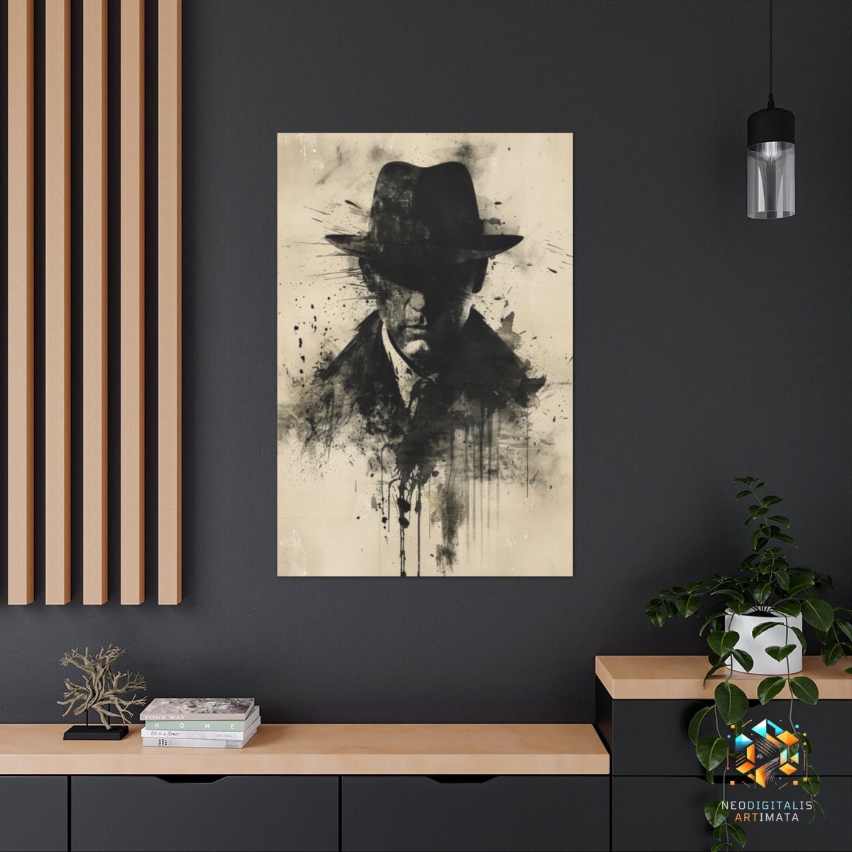 Noir Shadow Drama - Original Rorschach Ink_blots Style Portrait Wall Art - NeoDIGITALis ARTimata