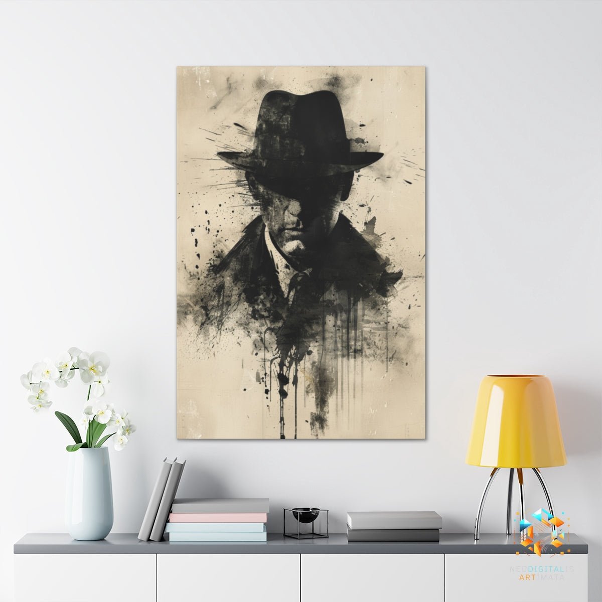 Noir Shadow Drama - Original Rorschach Ink_blots Style Portrait Wall Art - NeoDIGITALis ARTimata