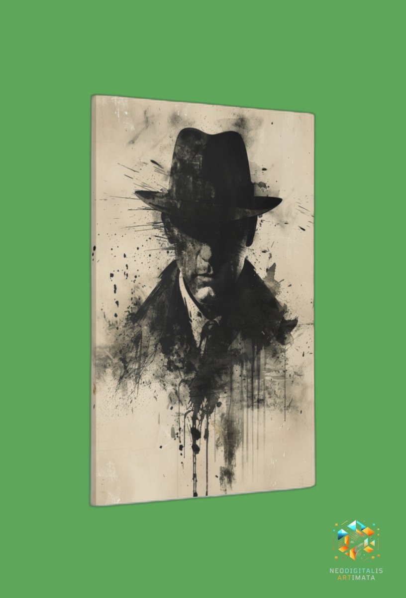 Noir Shadow Drama - Original Rorschach Ink_blots Style Portrait Wall Art - NeoDIGITALis ARTimata