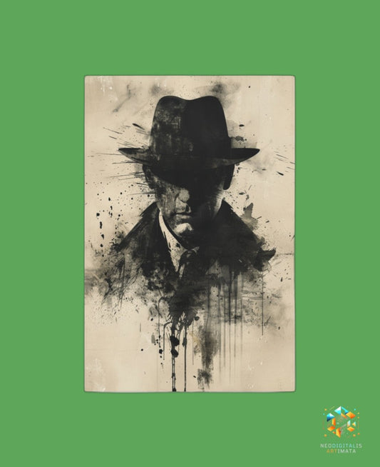 Noir Shadow Drama - Original Rorschach Ink_blots Style Portrait Wall Art - NeoDIGITALis ARTimata