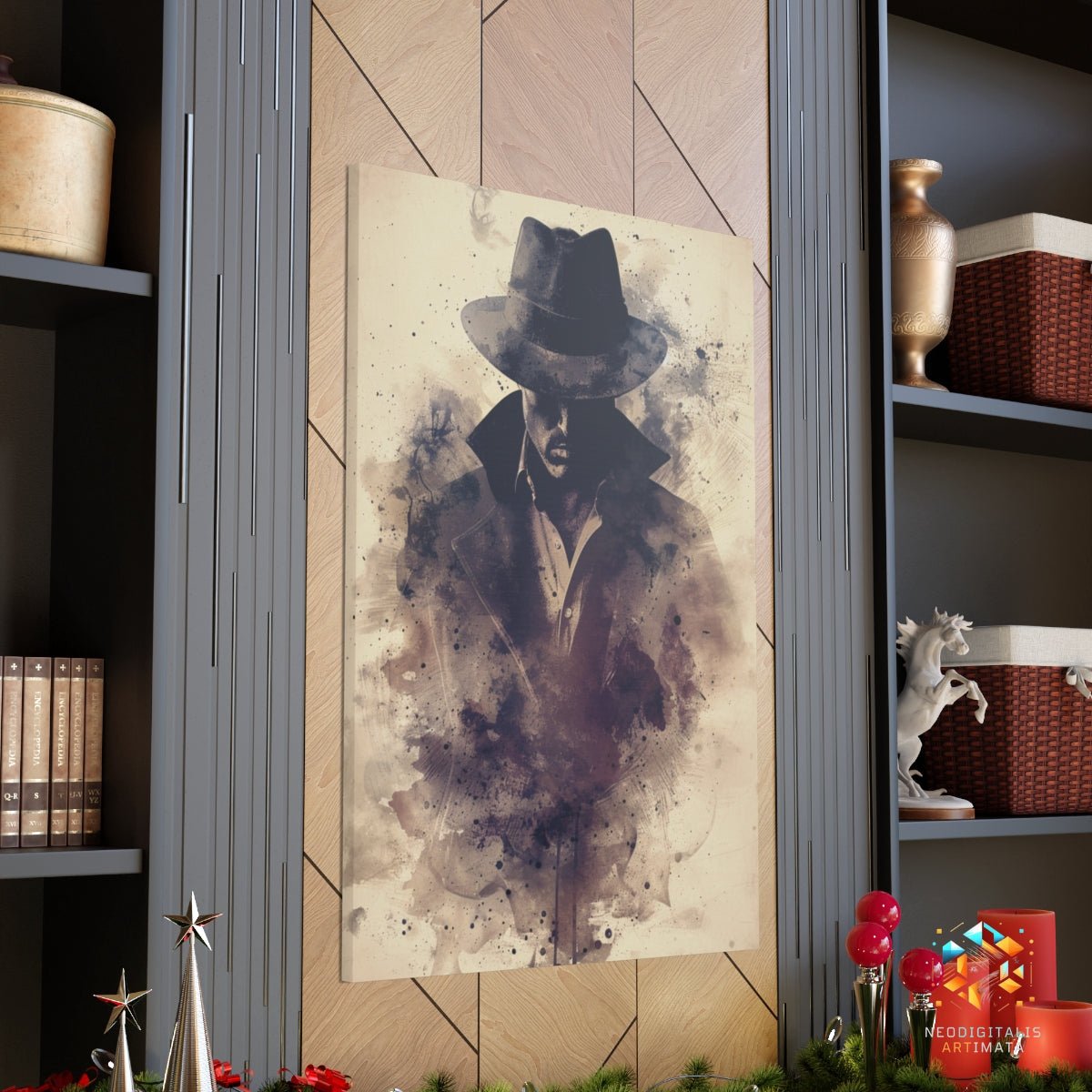 Noir Shadow Secrets - Original Rorschach Ink_blots Style Portrait Wall Art - NeoDIGITALis ARTimata