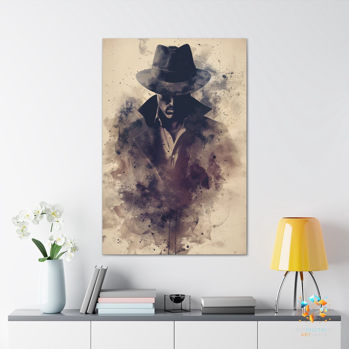 Noir Shadow Secrets - Original Rorschach Ink_blots Style Portrait Wall Art - NeoDIGITALis ARTimata